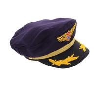 TOYANDONA Sombrero de Infantil de Algodón con Bordado Dorado Gorra de Marinero para Disfraces Fiesta y Cosplay Protección Solar para