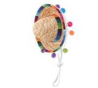TOYANDONA Sombrero Mexicano Pequeño para Fiesta Carnaval Gorra de Paja Española Cómoda y Transpirable Accesorio Festivo para Disfraces y Celebraciones