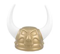 TOYANDONA Sombrero Vikingo Con Cuernos De Toro Casco De Plástico Para Disfraz De Guerra Medieval Accesorio Divertido Para Fiestas De Halloween y Cosplay