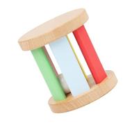 TOYANDONA Sonajero De Mano De Madera y Rodillo Para Ñiño, Pequeño y Ligero, Juguete Montessori Sensorial Para Desarrollo Motriz y Coordinación Visual, Adecuado Para Infancia y Educación Temprana,