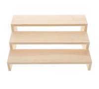 TOYANDONA Soporte de Exhibición de Madera para Joyas 3 Piezas, Organizador de Anillos y Pendientes 35 Cm, Expositor Artesanal para Hogar y Decoración