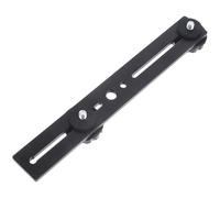 TOYANDONA Soporte de Flash Doble Ajustable de Aleación de Aluminio Barra Corta, Soporte para Micrófono y Luz de Relleno para Transmisión y Videoconferencia, Accesorio Profesional