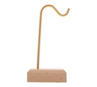 TOYANDONA Soporte de Madera con Gancho Metálico para Reloj de Bolsillo | Base de Madera, Soporte Estable y Curva Suave, para Oficina y Hogar, Fácil de Recoger y Mostrar