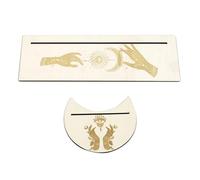 TOYANDONA Soporte de Madera para Cartas de Tarot en Forma de Luna, Accesorio Portátil para Altar de Adivinación, Expositor Ligero y Decorativo para Cartas del Tarot, Adecuado para Rituales