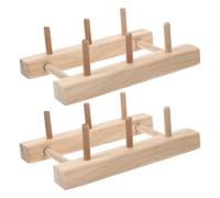 TOYANDONA Soporte de Pared de Madera para Portacarretes Almacenamiento Fácil y Práctico, 2 Piezas para Organizar Hilos de Coser y Bordar en Casa