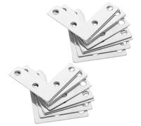 TOYANDONA Soporte en Forma de L de Acero Inoxidable 50x50 Mm con Tornillos, 20 Juegos, Soporte de Esquina para Estanterías, Armarios y Mesas, Conector de Muebles para Uso Doméstico