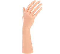 TOYANDONA Soporte Exhibición Pulseras y Anillos Modelo Mano Femenina de Plástico Beige para Almacenar y Mostrar Joyas Diseño Realista para Hogar