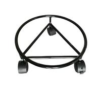 TOYANDONA Soporte Metálico Redondo con Ruedas Giratorias con Freno para Macetas Base de Acero al Carbono Resistente para Plantas de Interior y Exterior