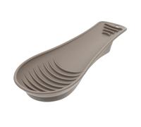 TOYANDONA Soporte para Cucharas de Sopa de Silicona Gris Antideslizante, Reposa Cucharas Compacto para Utensilios de Cocina, Apto para Hogar, Restaurante y Camping