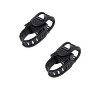 TOYANDONA Soporte para Linterna de Bicicleta Ajustable 360° en Plástico Negro Clip de Montaje Ligero para Manillar 2 Piezas Accesorio Ciclismo para Luces Delanteras y Antideslizante
