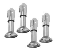 TOYANDONA Soporte para Mamparas de Baño 4 Piezas Acero Inoxidable Patas en U para Divisores Sanitarios Pie Resistente para Mamparas de Urinario y Cubículos en Áreas Húmedas