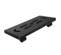 TOYANDONA Soporte para PC Móvil con Ruedas, Plataforma Elevada Negra | Torre de Ordenador Sobremesa, Uso bajo Escritorio y Alfombra, Cuatro Ruedas Giratorias