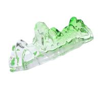 TOYANDONA Soporte para Pinceles de Caligrafía Cristal Transparente Pisapapeles Pesado Diseño Montañoso Soporte para Pluma de Pincel Chino Accesorio para Práctica Artística y Dibujo