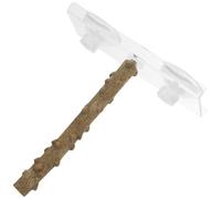 TOYANDONA Soporte Portátil para Pájaros Ventosa, Palo de Acrílico para Afilar Garras, Perchero para Canarios y Aves Pequeñas, Adecuado para Jaulas y Oficinas