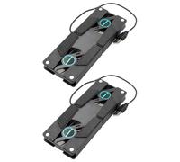 TOYANDONA Soporte Ventilado para Portátil Paquete de 2 Unidades Doble Ventilador USB, Enfriador Plegable de Abs Negro Adecuado para Decoracion Verano y Juegos
