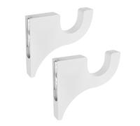TOYANDONA Soportes de Madera de Color Claro para Barra de Cortina, 2 Unidades, Portabarras Montados en Pared, Superficie Lisa Protectora, Fáciles de Instalar para Ventanas y