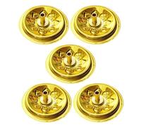 TOYANDONA Soportes de Mechas Flotantes para Lámparas de Aceite 5 Piezas, Base de Aluminio 4 Cm, Accesorios para Lámparas de Aceite Retro, Ideales para Altares Domésticos y Ceremonias