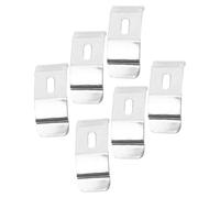 TOYANDONA Soportes Metálicos para Cortinas 6 Unidades, Clips de Montaje para Persianas Verticales de Techo, Soporte de Metal Resistente para Rieles de Cortina, Accesorios para Estores