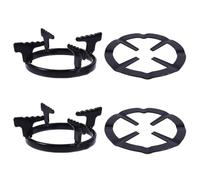 TOYANDONA Soportes para Quemadores de Gas de Hierro Negro Resistentes al Frío 4 Piezas y Dos Estilos Diferentes para Estufas y Ollas de Cocina