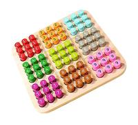 TOYANDONA Sudoku De Madera Tablero De Clavijas para Mesa Juguetes De Sudoku Didáctica Años Educativo para Aprender Matemáticas Casa