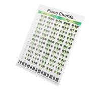 TOYANDONA Tabla De Acordes De Piano Pequeña Papel Cobre, Guía Educativa para Principiantes Diagramas De Acordes y Escalas, Póster Instructivo para Aprender a Tocar El Piano