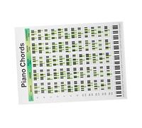 TOYANDONA Tabla De Acordes para Piano Profesional En Papel Resistente, Tamaño Pequeño, Gráfico De Piano para Estudiantes y Principiantes, Guía Práctica para Aprender Acordes y Tocar Teclado En Casa