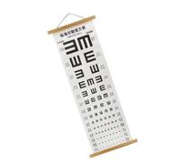TOYANDONA Tabla Optométrica Colgante de Pared Resistente al Agua Impresión Clara y Material Pvc para Exámenes Visuales Uso Cotidiano