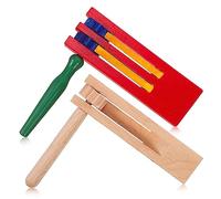 TOYANDONA Tablas de Sonido de Madera Educativas para Niños de 2 Piezas Juguete Musical Portátil Interacción Familiar para Fiestas