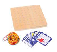 TOYANDONA Tablero de Uñas de Madera Educativo Grande con Clavijas Juguete Montessori para Matemáticas Preescolares Fomenta Habilidades Motoras Finas y Aprendizaje de Geometría