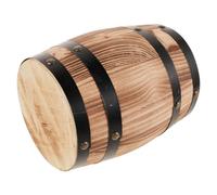 TOYANDONA Taburete Vintage de Barril de Vino de Madera de Roble Taburete Decorativo Rústico para Jardín y Balcón de 21 CM Color Nogal Medio para Decoración Exterior E Interior