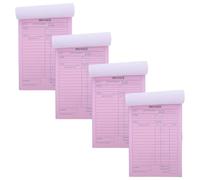 TOYANDONA Talonario de Facturas Duplicadas en Papel de 2 Partes sin Carbón, 4 Unidades para Gestión de Pedidos y Resolución de Disputas en Entornos Comerciales