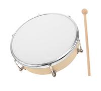 TOYANDONA Tambor de Mano Infantil Ajustable con Baqueta Marco de Madera Ligero y Portable Instrumento Musical de Percusión para Bebés y Montessori Sonido y Educativo