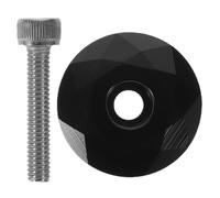 TOYANDONA Tapa de Dirección para Bicicleta 318 MM Aluminio Negro con Tornillo Cubierta Superior de Horquilla Precarga para Montaña y Carretera Accesorio Resistente para Ciclismo