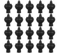 TOYANDONA Tapas Decorativas para Barra de Cortina 26-28 MM 20 Piezas Plástico Negro Resistente Remates de Extremo para Varillas Protección Segura Hogar y Decoración Funcional