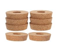 TOYANDONA Tapones de Corcho con Orificio para Macetas Hidropónicas 8 Unidades Tapón de Madera para Jarrón Pequeño Transparente de Vidrio 80X20X73 MM Adecuado para Cultivo Hidropónico y