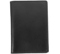 TOYANDONA Tarjetero Portátil para Tarjetas de Visita Organizador Compacto de Tarjetas de Negocios Funda Duradera de Piel Auténtica Negra para Viaje y Oficina Diseño Ligero y Práctico para