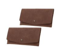 TOYANDONA Tarjetero Vintage Plegable De PU para Tarjetas Bloqueo RFID Unisex para Viajes y Uso Diario, Cartera Delgada Vertical De Poliuretano Marrón Múltiples Ranuras