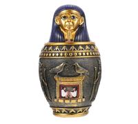 TOYANDONA Tarro Canopo Egipcio de Resina, Adorno Decorativo de Mesa Aleatorio, Estatuilla de Artesanía Temática Egipcia para Hogar, Oficina y Bar, Decoración Antigua, Estilo Aleatorio