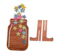 TOYANDONA Tarro de Recompensas para Aula de Madera Duradera Diseño Infantil con Estrella Sistema de Refuerzo Positivo y Gestión de Conducta Almacenamiento Amplio para Incentivos y Tokens
