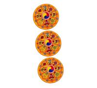 TOYANDONA Taza 3 Piezas Almohadilla para tazón anillo de cuenco de oración cuenco tibetano cojín de cojín Almohadilla de tazón de sonido de Buda Cojín cuenco de Bordado Posavasos