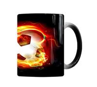 TOYANDONA Taza de Café Térmica de Cerámica 350 Ml Que Cambia de Color Calor Taza Novedosa de Fútbol para Desayuno y Oficina y Frías
