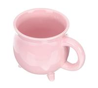 TOYANDONA Taza de Cerámica 3d de 450ml Rosa para Café y Leche | Diseño de Caldera, Uso en Hotel y Restaurante, Estilo Halloween, Pieza Artística para Bebidas