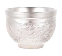 TOYANDONA Taza de Té de Degustación Tradicional Plateada Estilo Simple y Elegante Material Plateado Adecuado Hora del Té en Familia