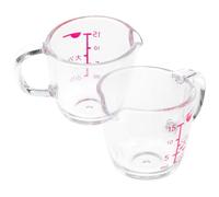 TOYANDONA Taza Medidora de Cocina 15Ml Pequeña 2 Piezas con Escala Visible para Líquidos, Vaso Medidor Transparente para Leche y Jugos, Utensilio Esencial para Panadería y Hogar