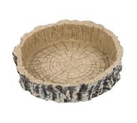 TOYANDONA Tazón De Alimento para Reptiles Comedero De Diseño Natural para Tortugas y Anfibios Plato Antideslizante para Comida y Agua Accesorio De Terrario y Resistente