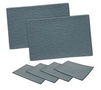 TOYANDONA Tejas de Simulación Miniatura para Casa de Muñecas, 1/50, PVC Gris, 6 Piezas, Decoración Manual para Bricolaje Infantil en Mesa de Arena