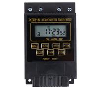 TOYANDONA Temporizador de Microcomputadora Plástico Interruptor Temporizador Digital Programable, 30a 220v Negro, Control por Microcomputadora y Monitoreo de Datos