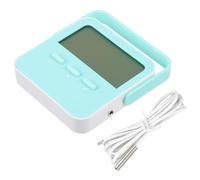 TOYANDONA Termómetro Digital para Interior y Exterior con Sonda, Pantalla de Temperatura Alta y Baja, Soporte Abs y Base para Escritorio, Color Verde