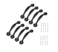 TOYANDONA Tiradores de Armario Estilo Americano Negro de Aleación de Zinc, 8 Piezas Tornillos de 2.7cm, Manijas para Puertas y Cajones Habitaciones