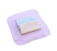 TOYANDONA Toalla de Saliva para Ñiño 21x21 Cm 4 Piezas Algodón Orgánico a Rayas Multicolor para Lactancia Recién Nacido Cuidado Diario Color Aleatorio